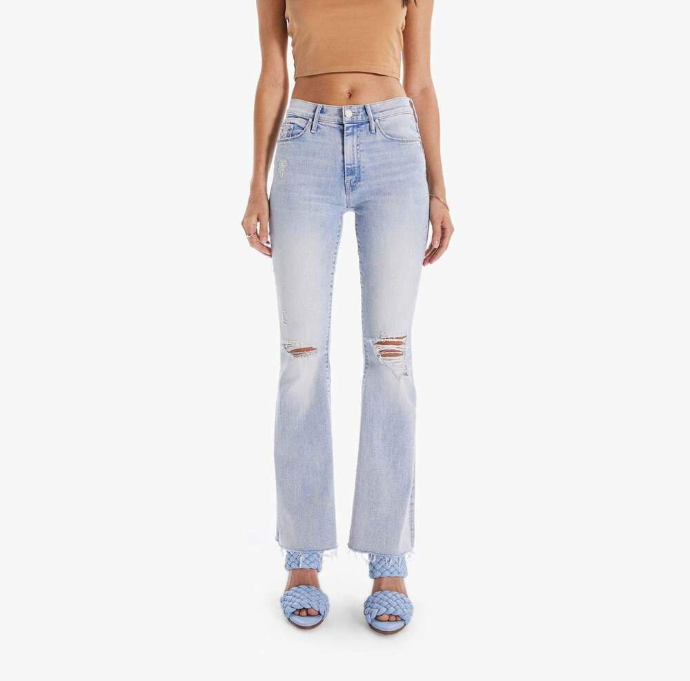 Mother Womens Jeans Size 25 The Weekender Action Shot Fray High Rise Flare